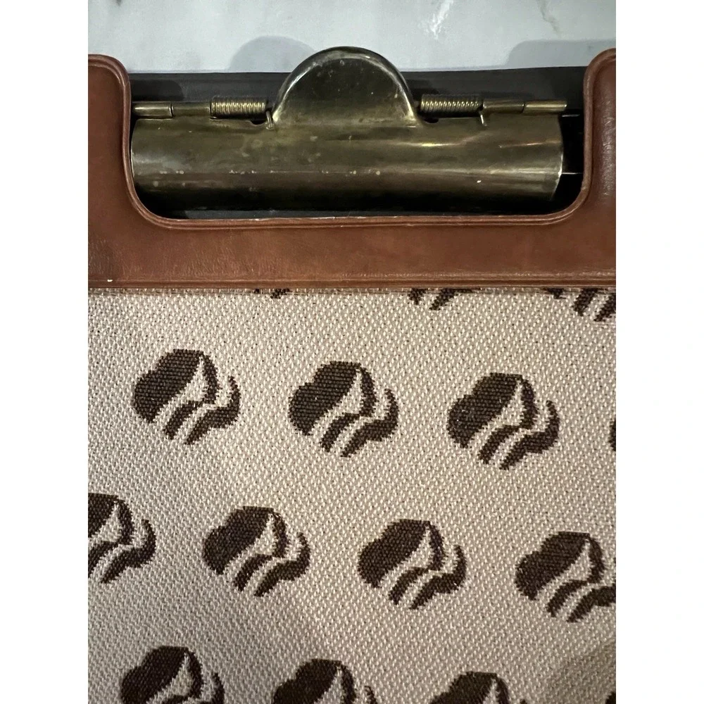 Vintage Girl Scouts Clip Board‎ Note Pad Pocket Folder Woven Portfolio Tapestry